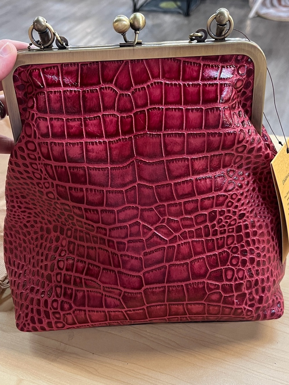 Vintage-Inspired Croc-Embossed Patricia Nash Bag